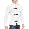 Men's Turtleneck Button Down Sweater