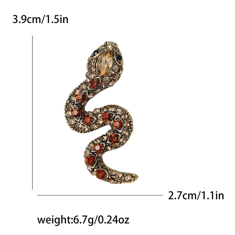 Retro Pin Snake Alloy Rhinestones Women’s Brooches