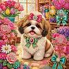 Diamond Painting-DIY Crystal Rhinestone Happy Shih Tzu