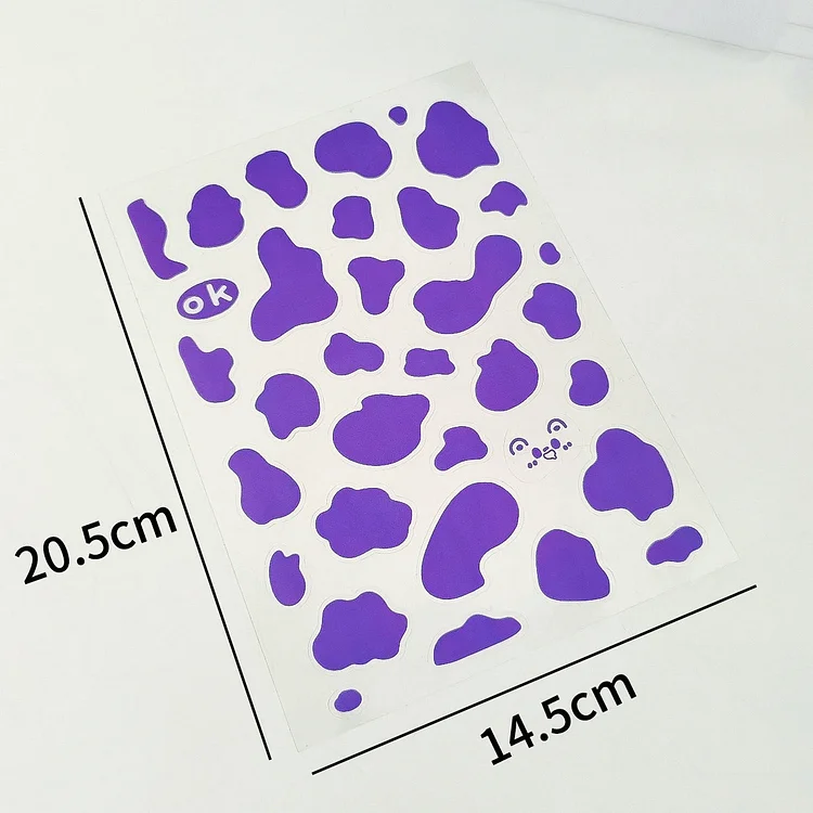 Kawaii Irregular Cow Pattern Sticker