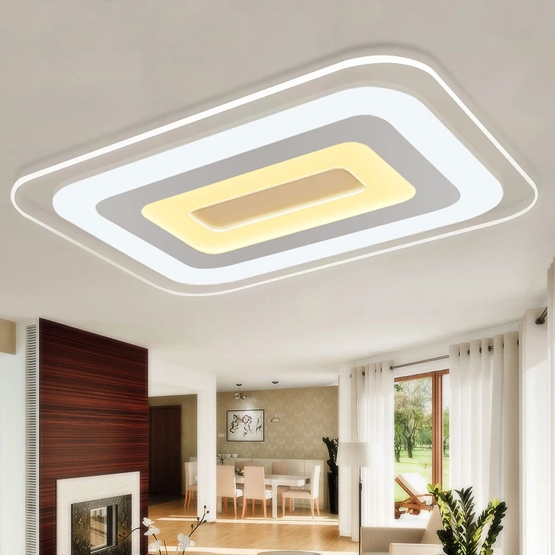 Modern Led Ceiling Lights For Indoor Lighting Plafon Led Square Ceiling Lamp Fixture For Living Room Bedroom Lamparas De Techo