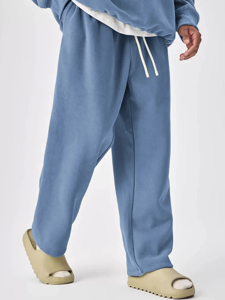 Men's Stylish Vintage Drawstring Long Trousers with Side Pockets