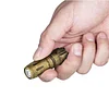 i18 Brass USB-C Rechargeable Keychain Flashlight 180 Lumen Mini Waterproof Strong Light Emergency Durable Key Flashlight