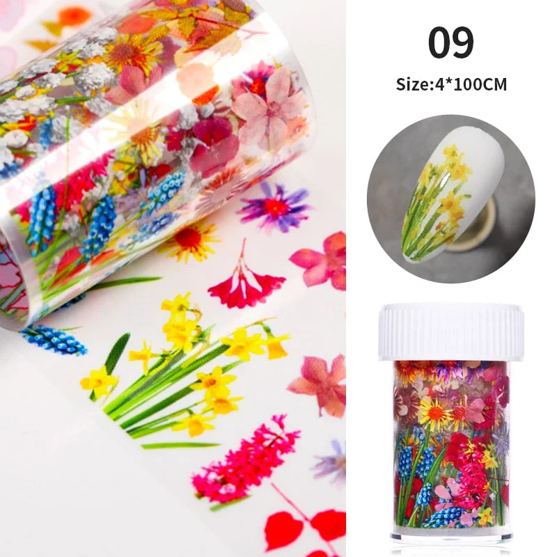 Nail Foils Marble Series Nail Transfer Foils Decorations DIY Idea Nail Art Transfer Sticker Decals Nail Accessories 4*100cm