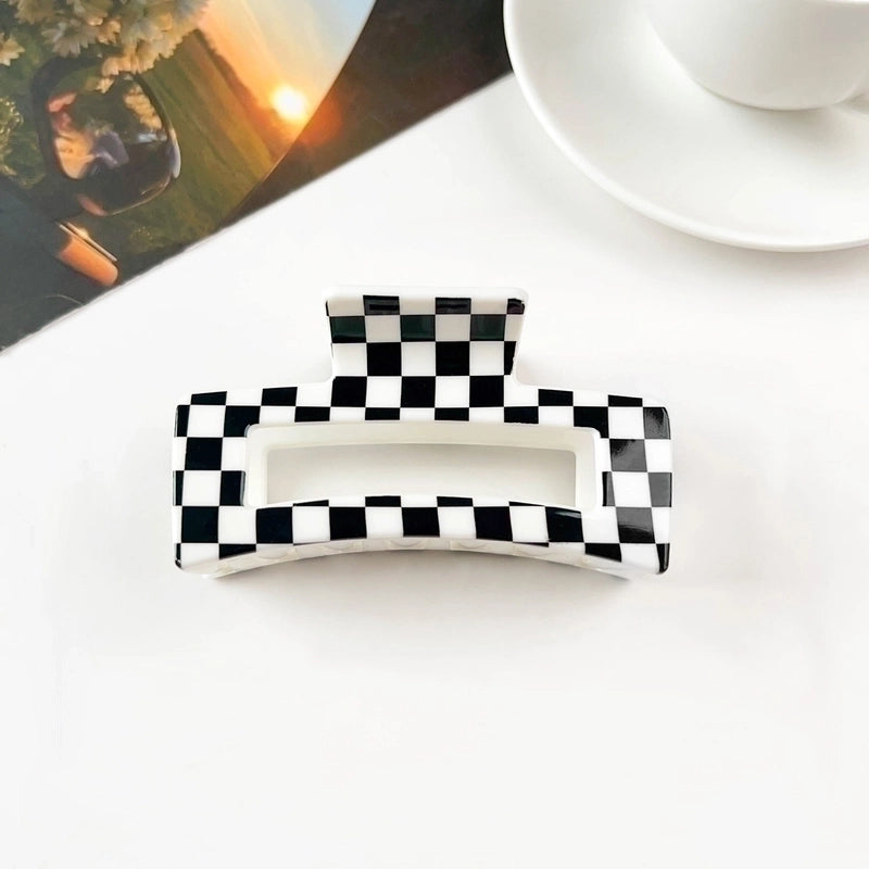 Halloween Minimalist Commute Women’s Pumpkin Flower Checkered Plastic Hair Claws