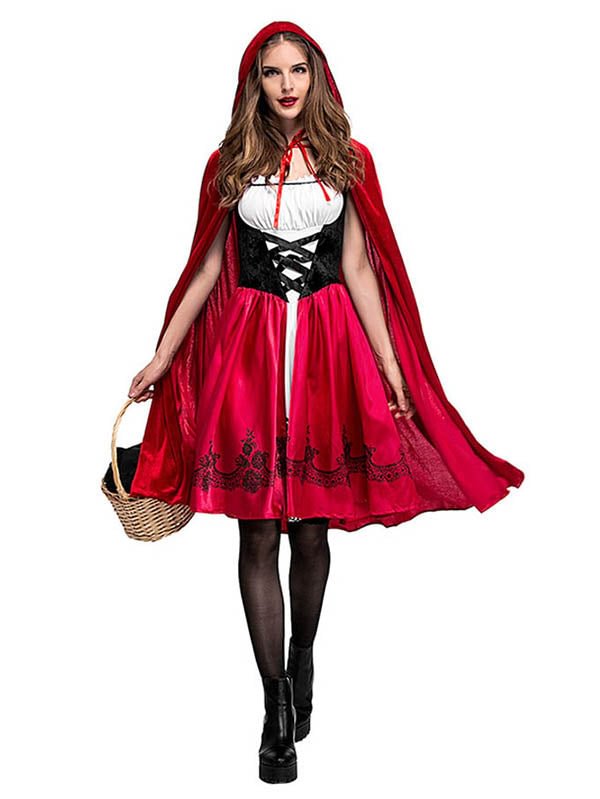 Adult Halloween Costume Little Red Riding Hood Costumes-elleschic