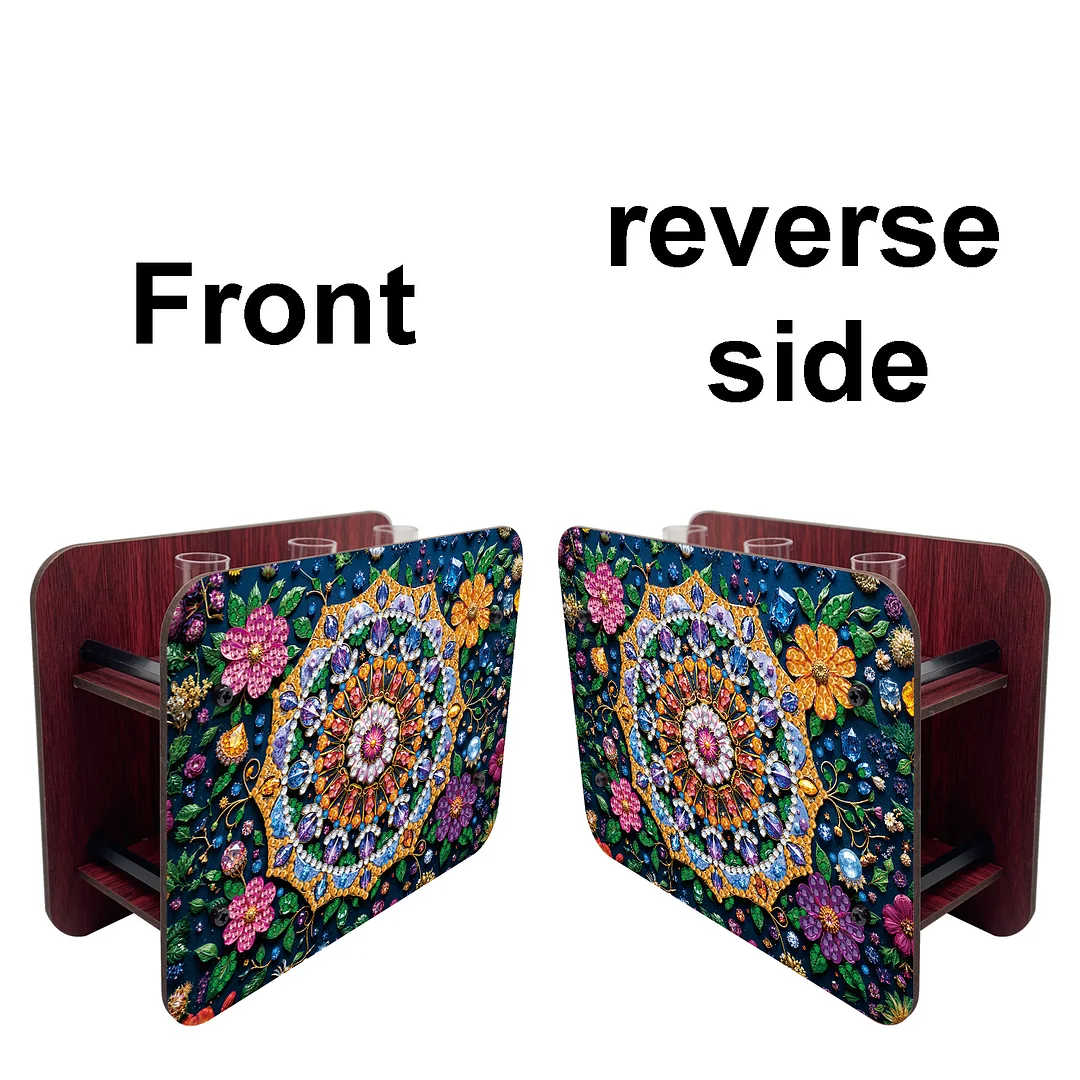 Mandala DIY Flower Vase Wooden Double Sided Desktop Diamond Art Kit Home Decor