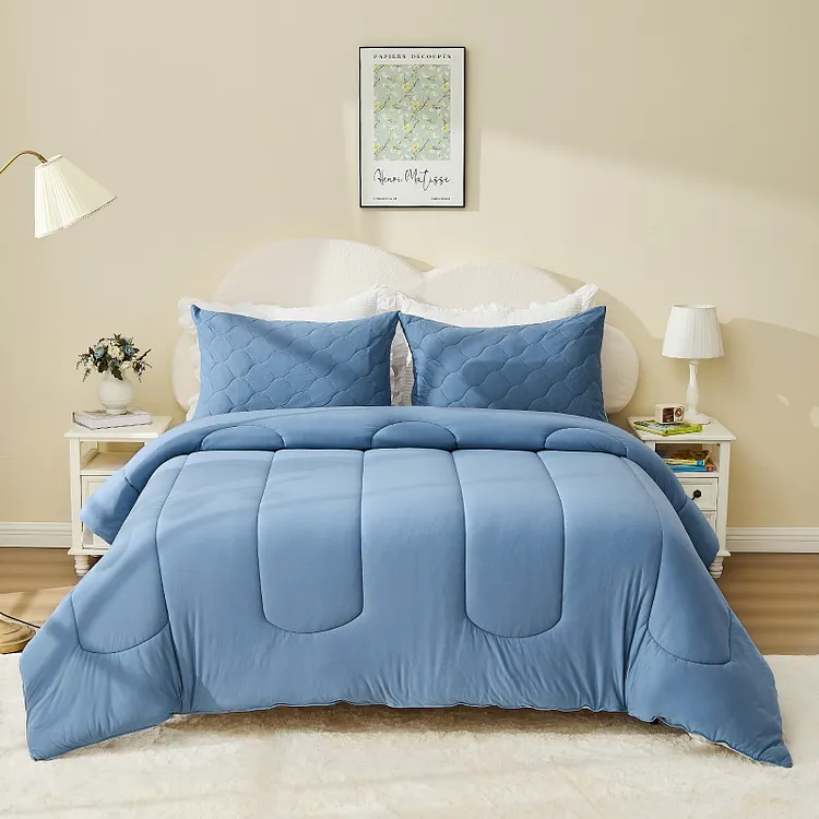 Bestier Sorona Plant-Based Comforter Set - Soft Down Alternative Duvet Insert, Breathable All Season Bedding, OEKO-TEX