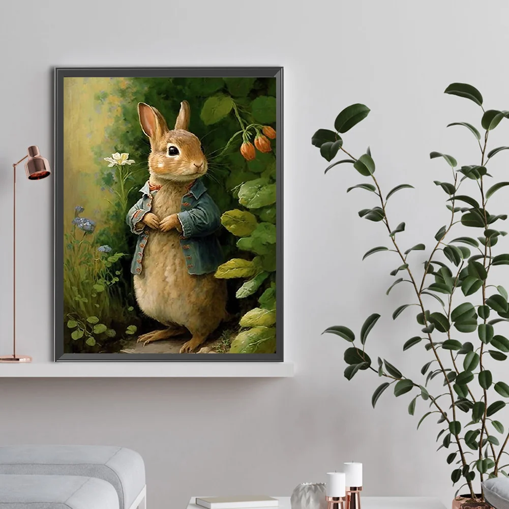 Diamond Painting - Full Round Drill - Easter Bunny(Canvas|30*40cm)