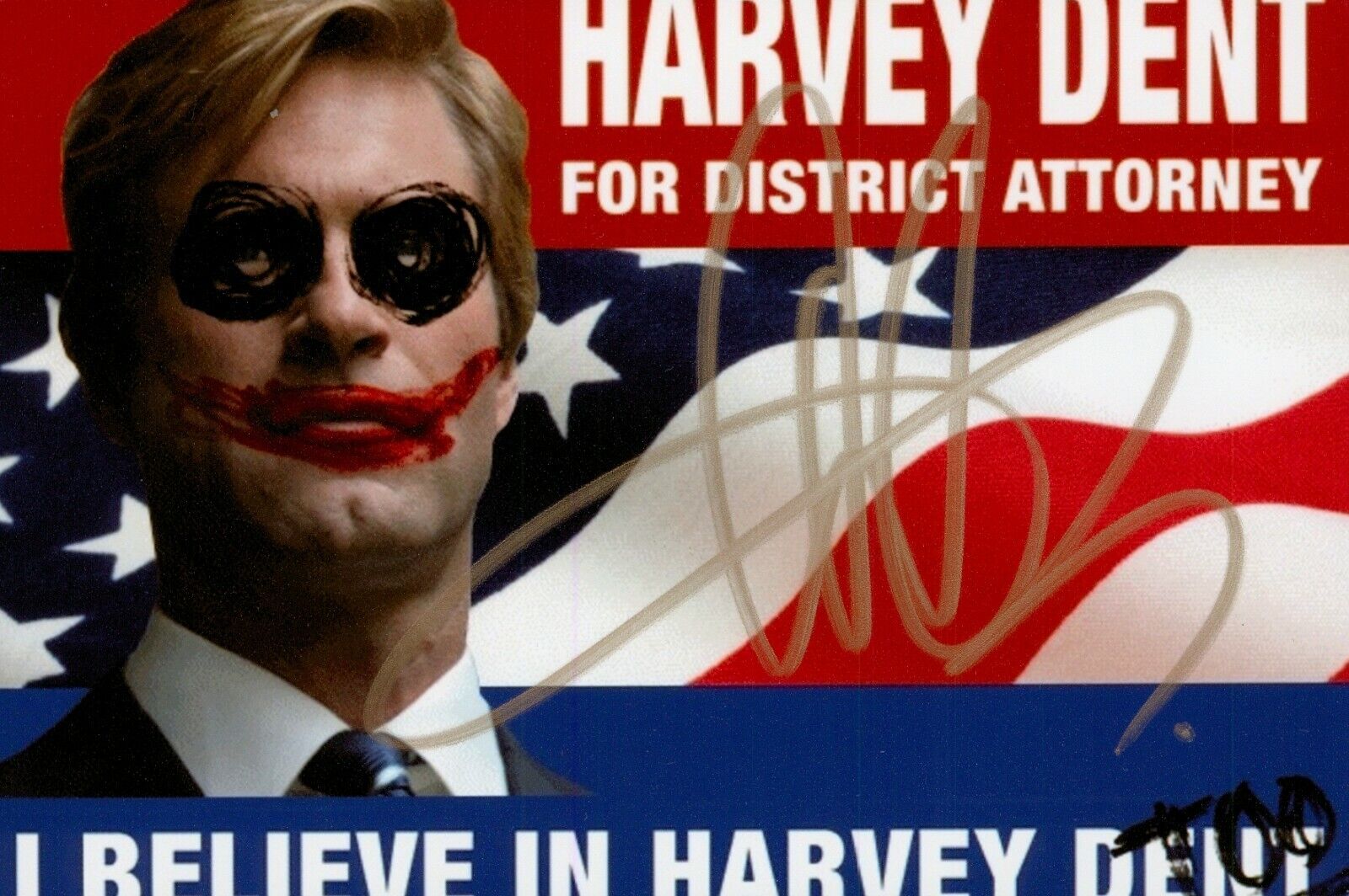 Aaron Eckhart Hand Signed 6x4 Photo Poster painting The Dark Knight Harvey Dent Autograph + COA