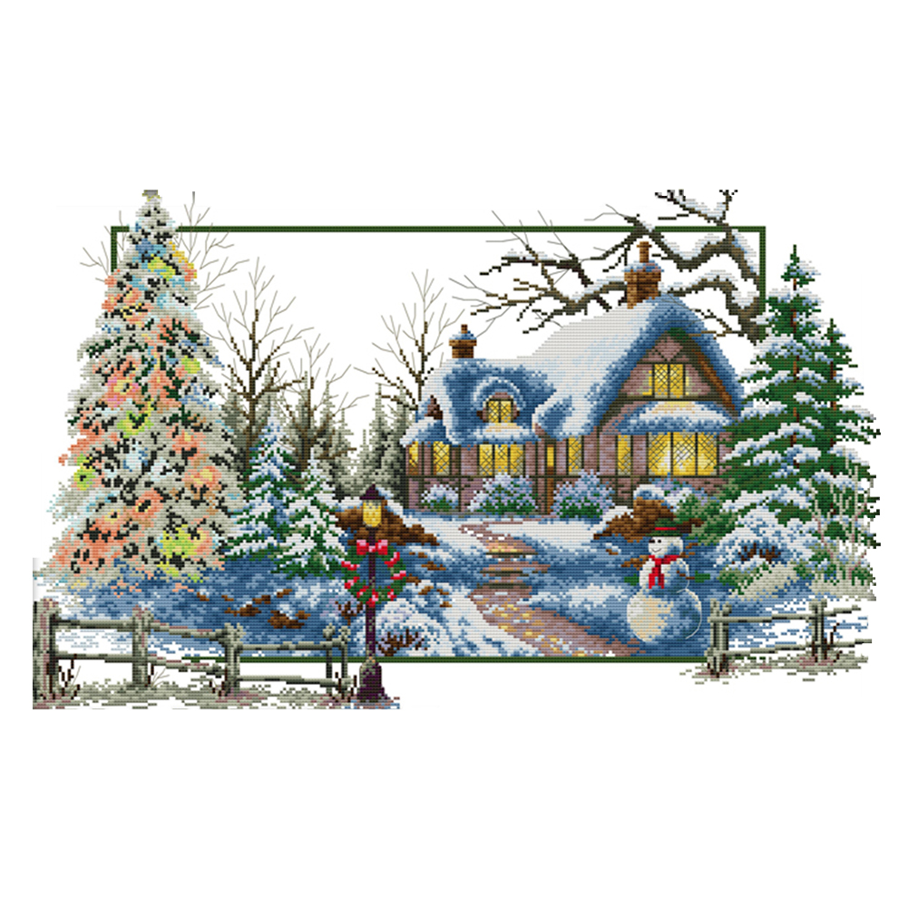 

Four Seasons of Winter - 14CT Stamped Cross Stitch - 59*40cm, 501 Original