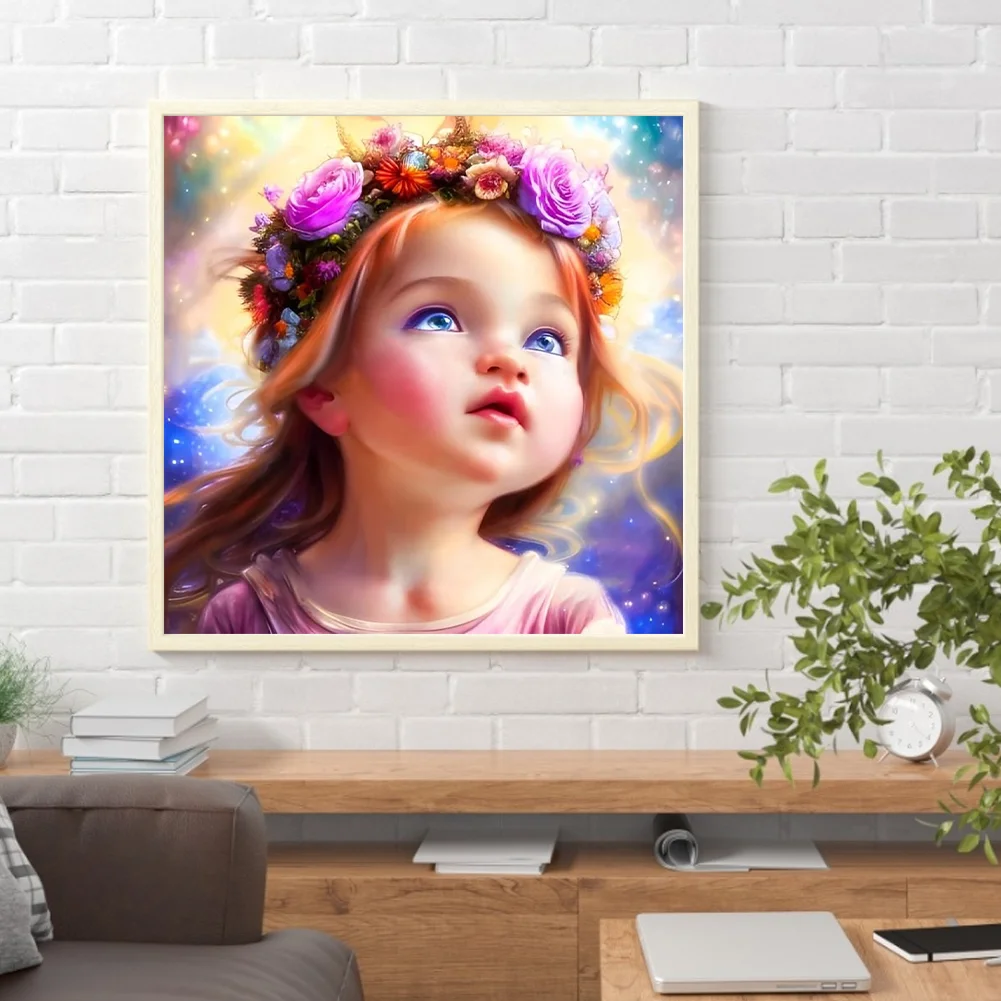 Full Round Diamond Painting 40*40cm - Little Girl