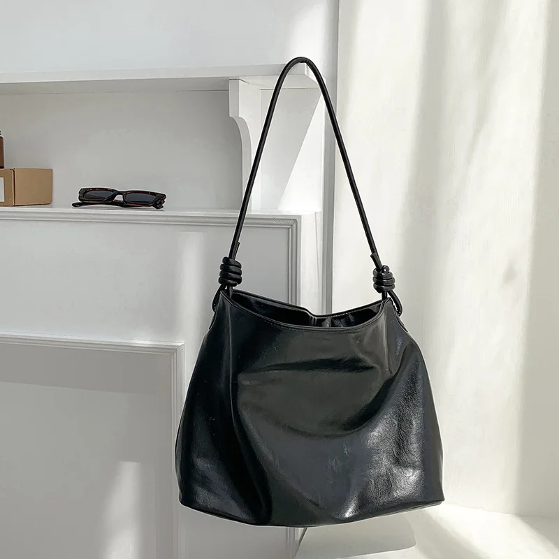 Soft Leather Tote Commuter Large Capacity Shoulder Bag