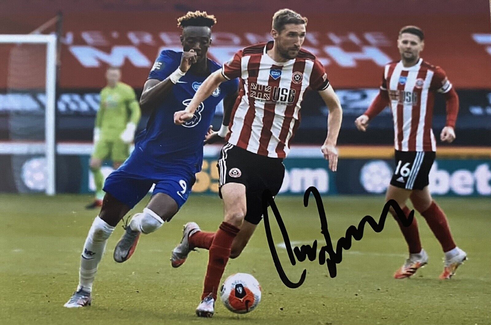 Chris Basham Genuine Hand Signed Sheffield United 6X4 Photo Poster painting 2