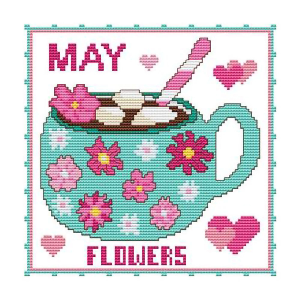 

Cup - 11CT Stamped Cross Stitch - 36*36CM, 501 Original