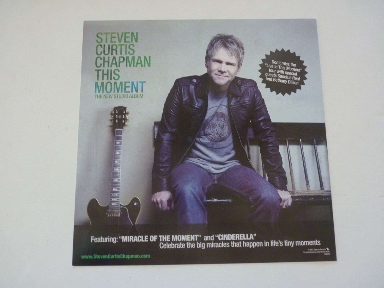 Steven Curtis Chapman This Moment Promo LP Record Photo Poster painting Flat 12x12 Poster