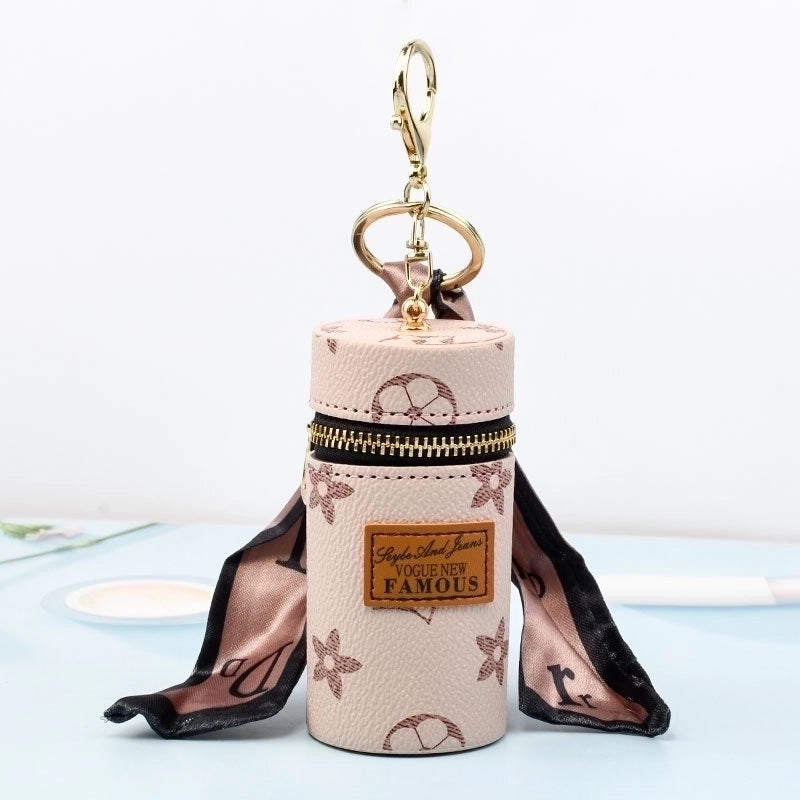 Modern Style Geometric Pu Leather Metal Women’s Bag Pendant Keychain 1 Piece