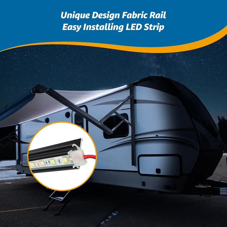 Suncode White Otorized RV Awning Odular Retractable RV Awning