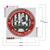 Diamond Painting-DIY Full Round Drill Football Team Badge(40X40CM)