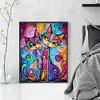 Abstract Cat Painting-11CT Stamped Cross Stitch 40*50cm/15.75*19.69in