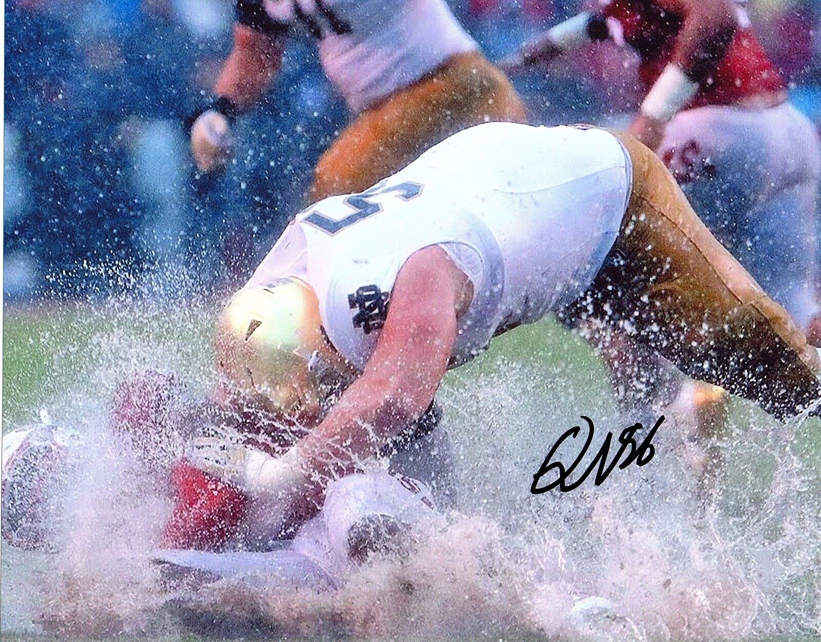 Quenton Nelson Notre Dame Irish Reprinted autographed signed 8x10 Photo Poster painting ND