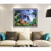 Waterfall And Tiger Views  | Full Round Diamond Painting Kits