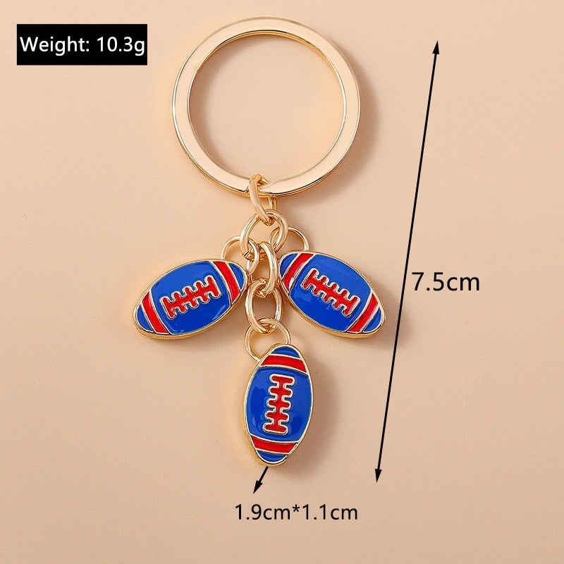 Casual Sports Commute Rugby Alloy Keychain