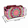 5D DIY Diamond Painting Decorative Storage Box Wood Storage Clutch (Mandala)