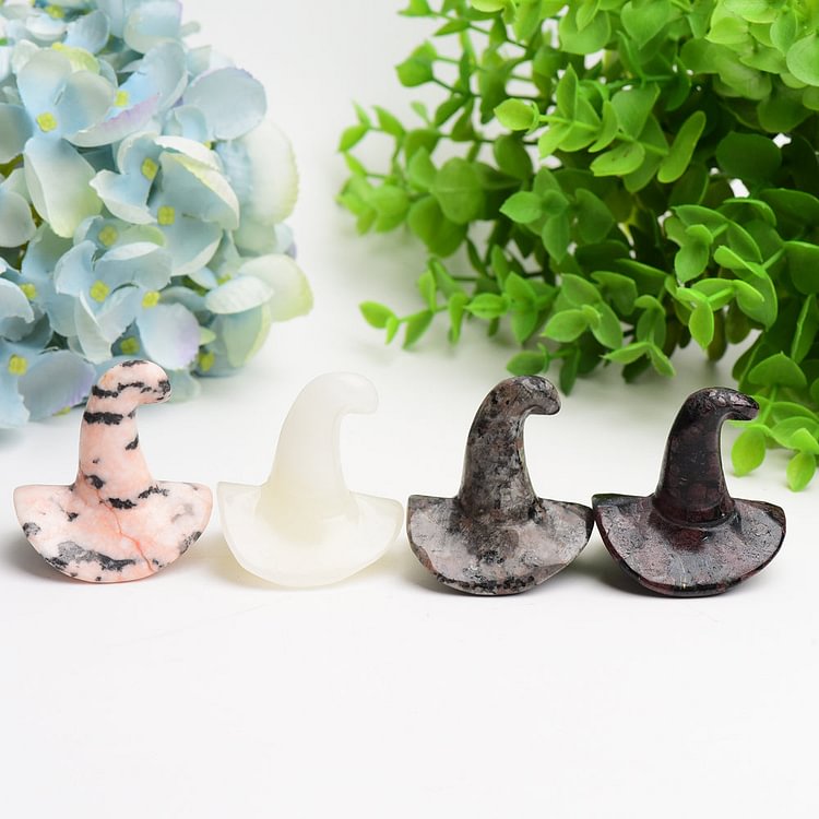 2.0"   Crystal Wizard Hat Carving for Halloween
