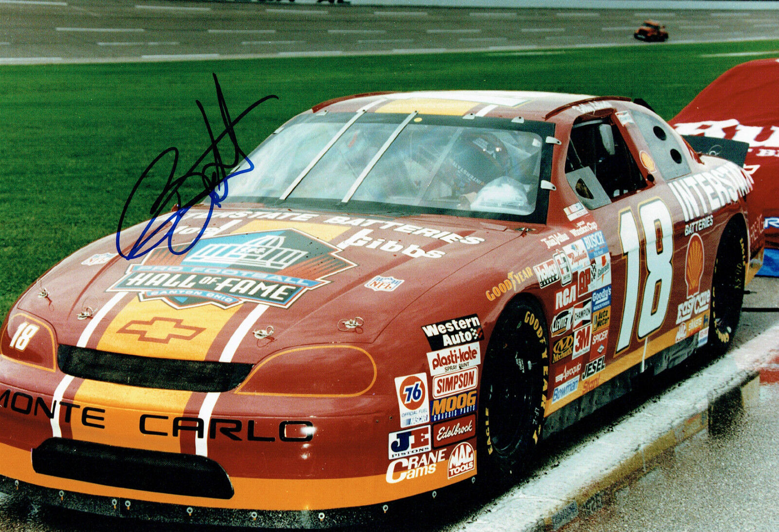 Bobby LABONTE SIGNED 12x8 Photo Poster painting AFTAL Autograph COA NASCAR Chevrolet Driver