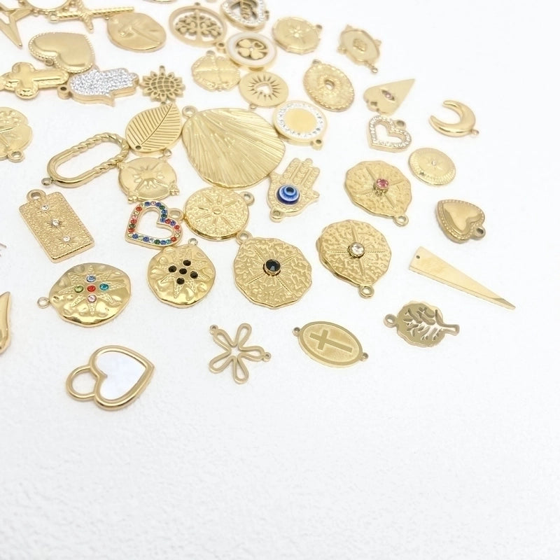 1 Piece 304 Stainless Steel Solid Color Jewelry Accessories Pendant