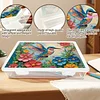 Bo&icirc;te de rangement DIY pour un kit de peinture en diamant &agrave; motif de fleurs colibris pour d&eacute;butants