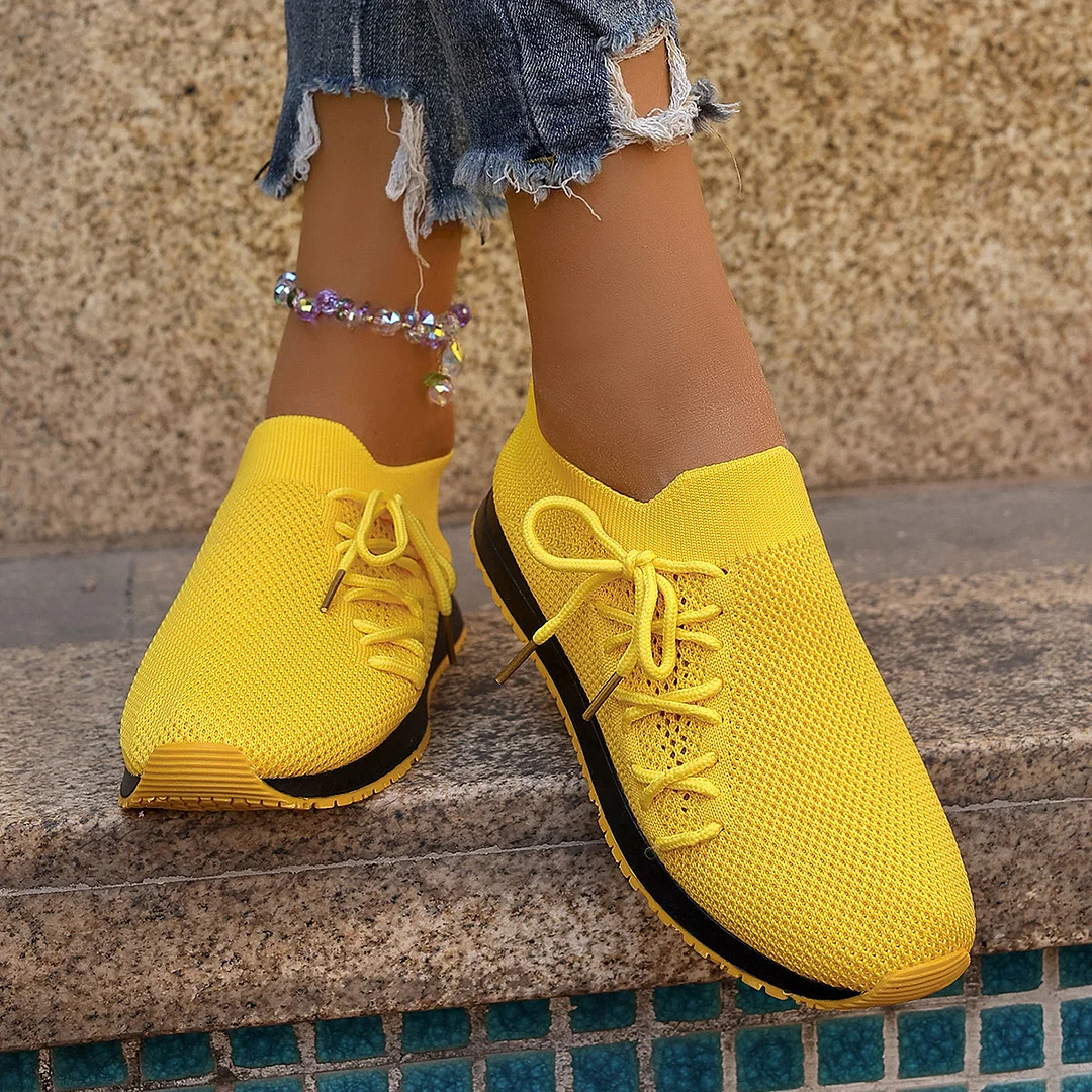 Yyvonne Dragged Girl Flying Weave A Foot Pedal Half Mother Driving Shoes Net Shoes Without Heel Walking Shoes Head Breathable