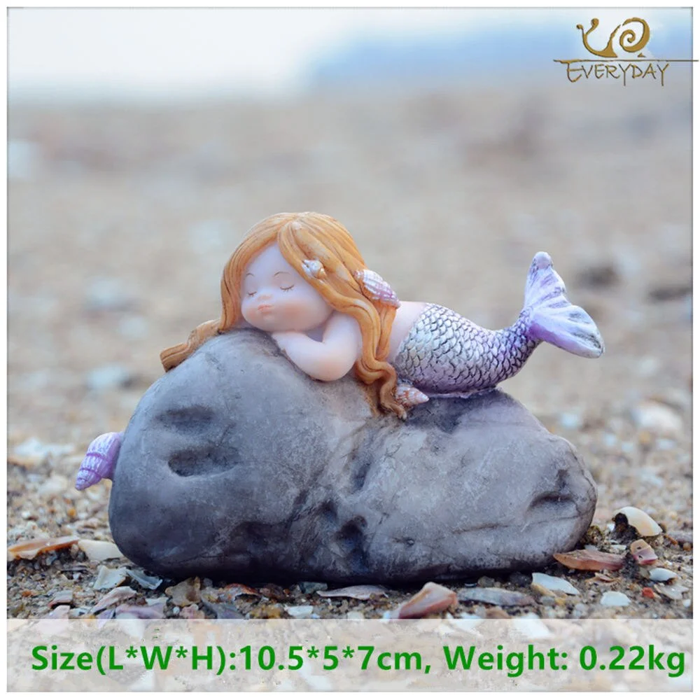 Everyday Collection Garden Fantasy Figurine Art Works Home Decor Gifts Resin Miniature Mermaid Princess Statue Fairy