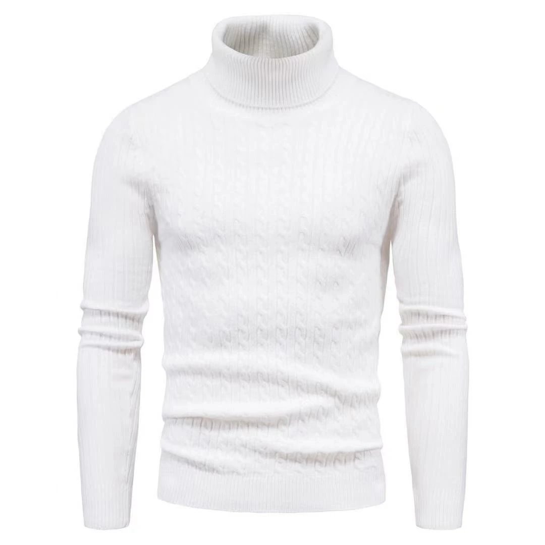 Men's Turtleneck Slim Solid Color Bottoming Sweater - VSMEE