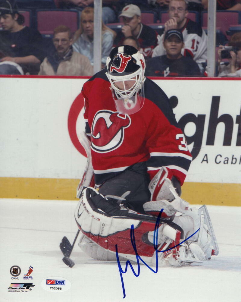 MARTIN BRODEUR SIGNED AUTOGRAPH 8x10 Photo Poster painting - NEW JERSEY DEVILS HOF GOALIE PSA