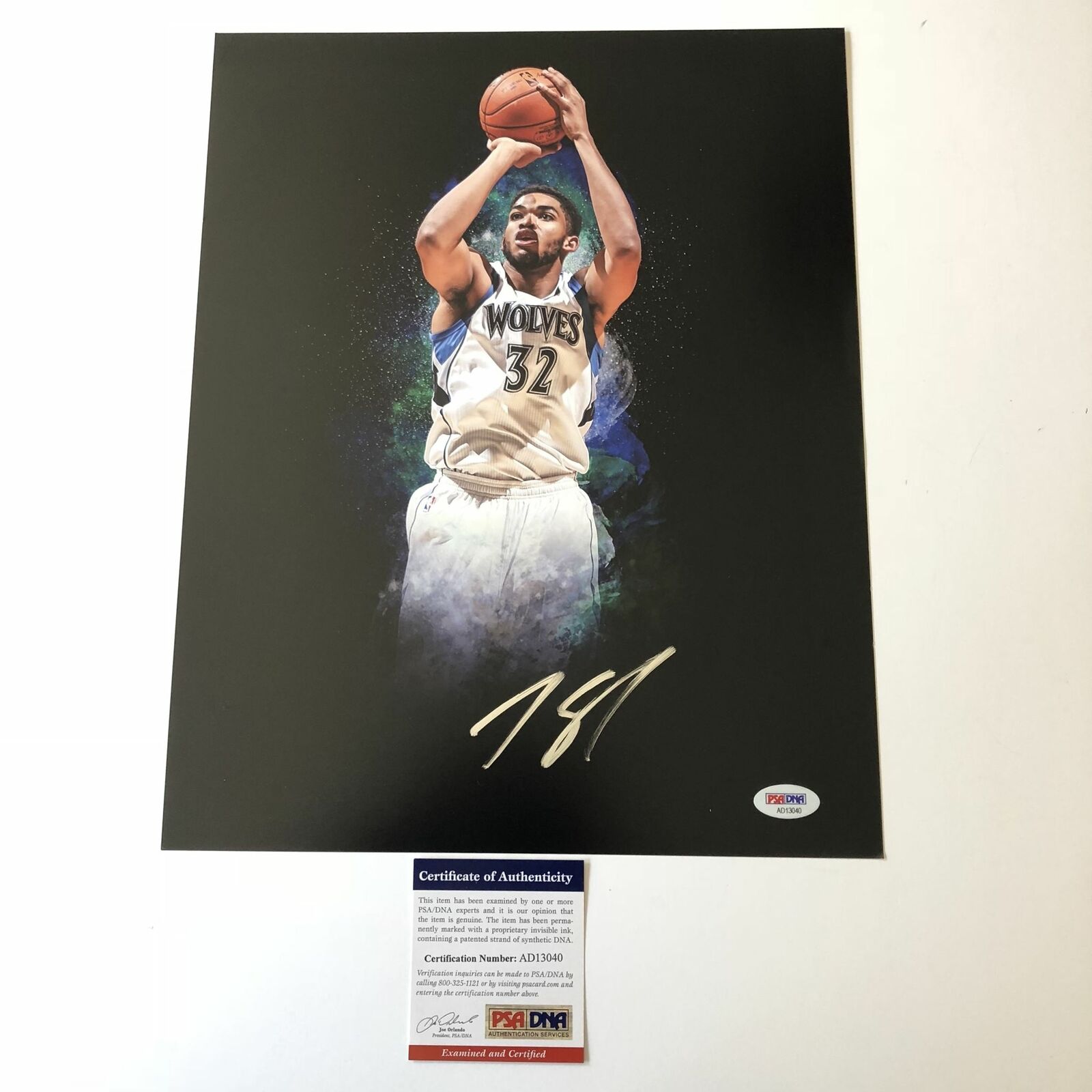 Karl Anthony Towns signed 11x14 Photo Poster painting PSA/DNA Minnesota Timberwolves Autographed