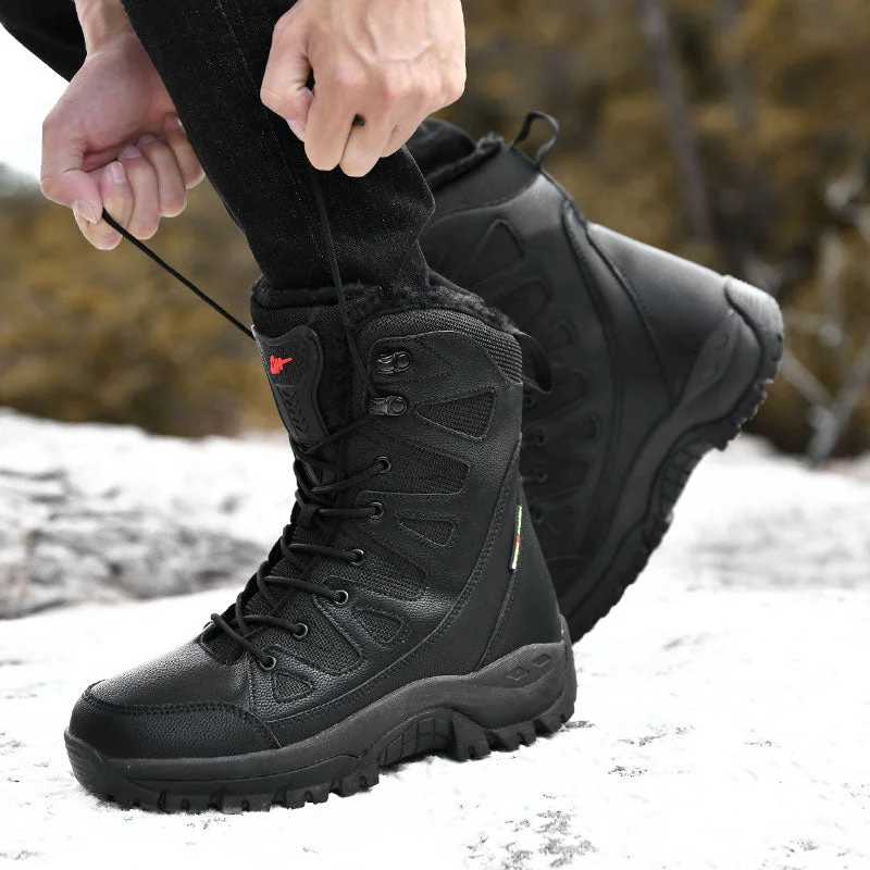 Leather Combat Boots for Men and Women Military Boots Winter Outdoor Snow Boots Infantry Tactical Boots Army Boots Army Shoes