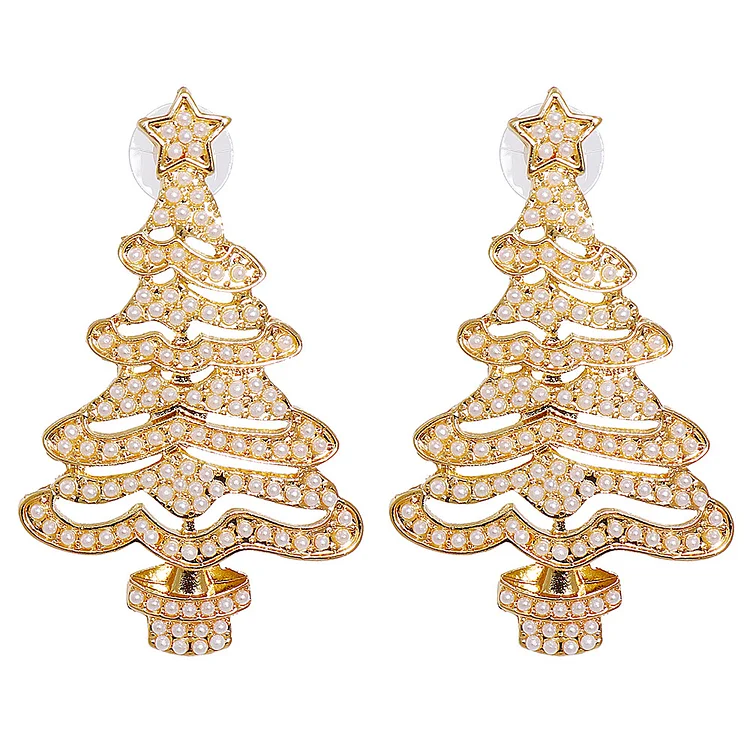 Creative Christmas Pearl Earrings