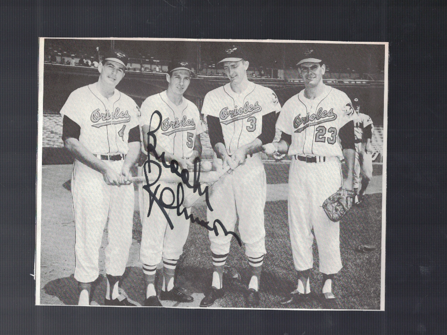 Brooks Robinson Baltimore Orioles Signed Cut Picture From Book W/Our COA