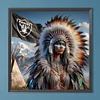 Indians nfl Las vegas raiders-Round drill diamond painting-40*40cm