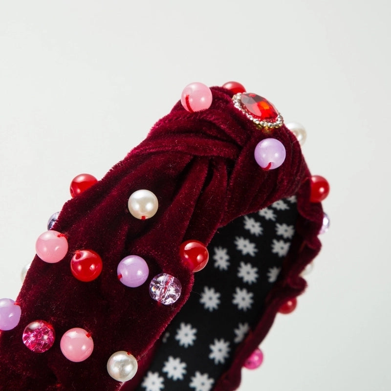 Women’s Casual Vacation Classic Style Color Block Alloy Rhinestone Glass Inlay Rhinestones Hair Band