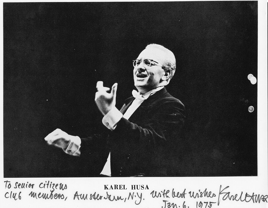 Composer & Conductor KAREL HUSA Signed Photo Poster painting