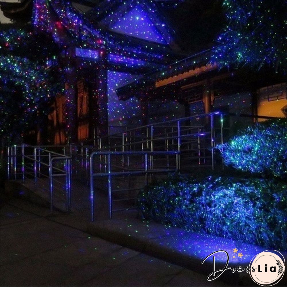 Outdoor Indoor Waterproof Green & Red Laser Projector Light for Party Landscape Garden Halloween Christmas Decoration Gift US/EU/UK/AU Plug