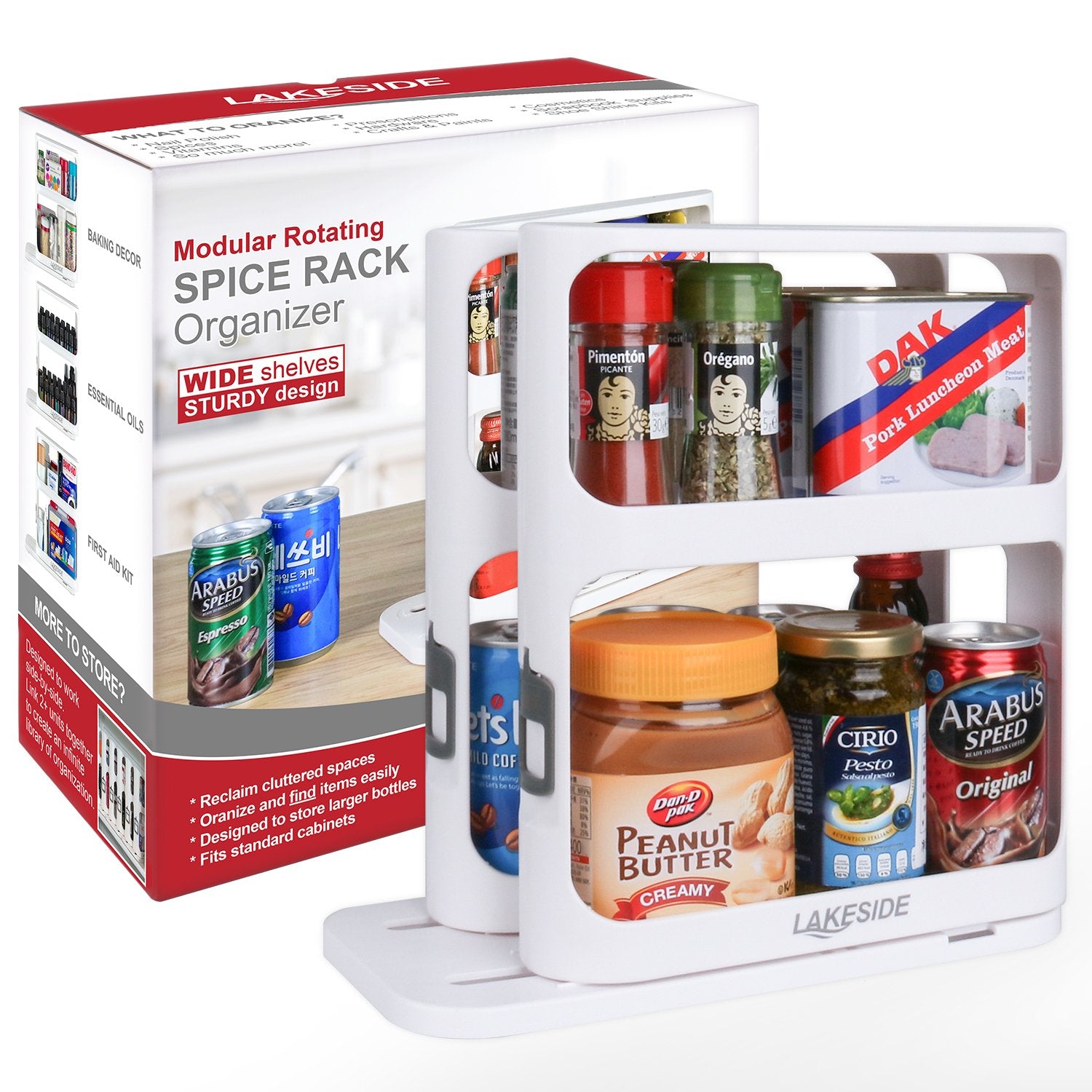 LAKESIDE™ Rotating Spice Rack Organizer | 168DEAL