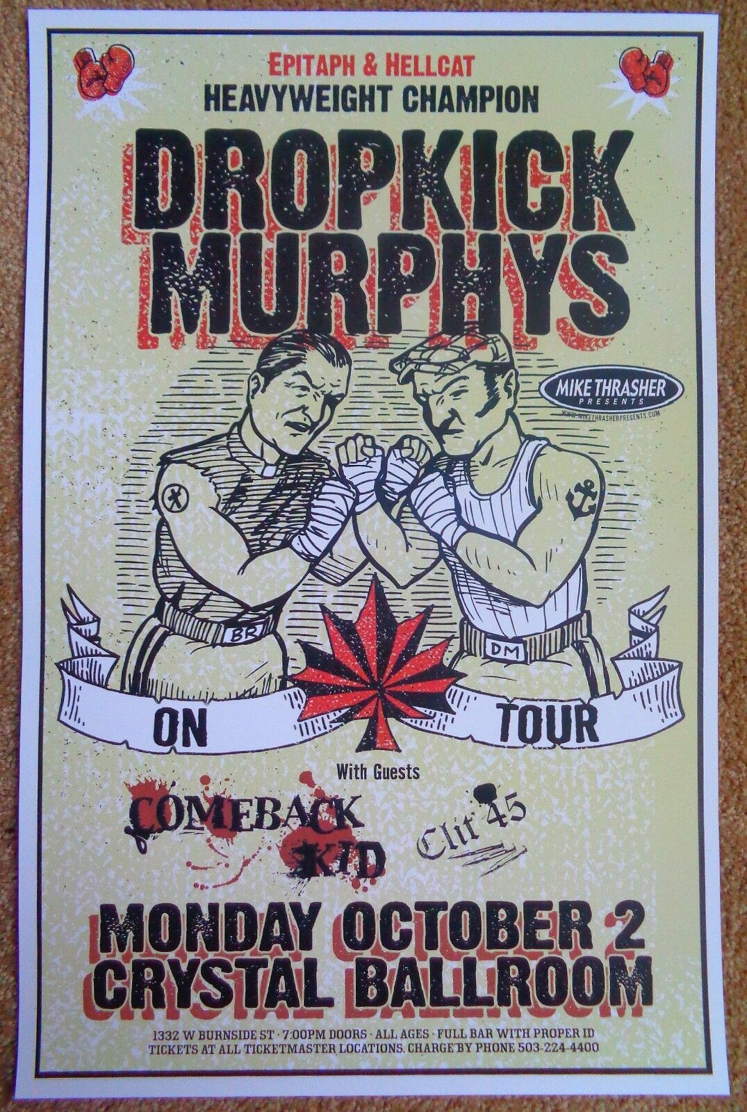 DROPKICK MURPHYS 2006 Gig POSTER Portland Oregon Concert