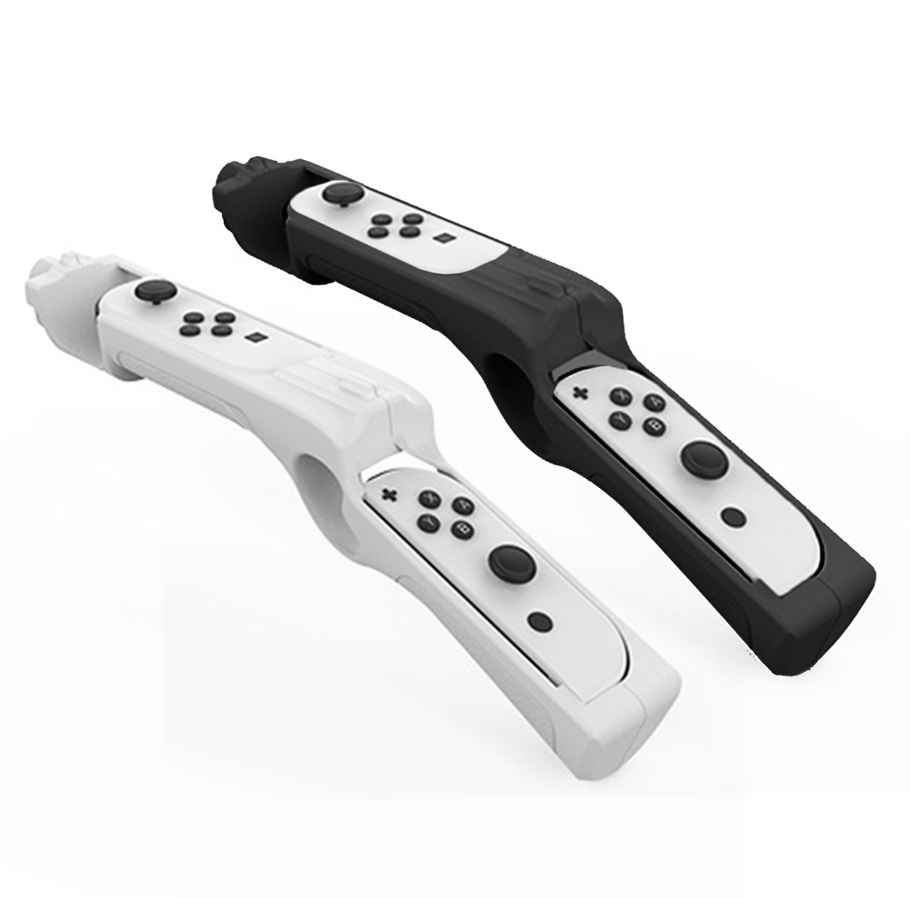 

Gun Shape Handgrip Sense Joystick for NS/NS OLED Game Controller Gamepad, White, 501 Original