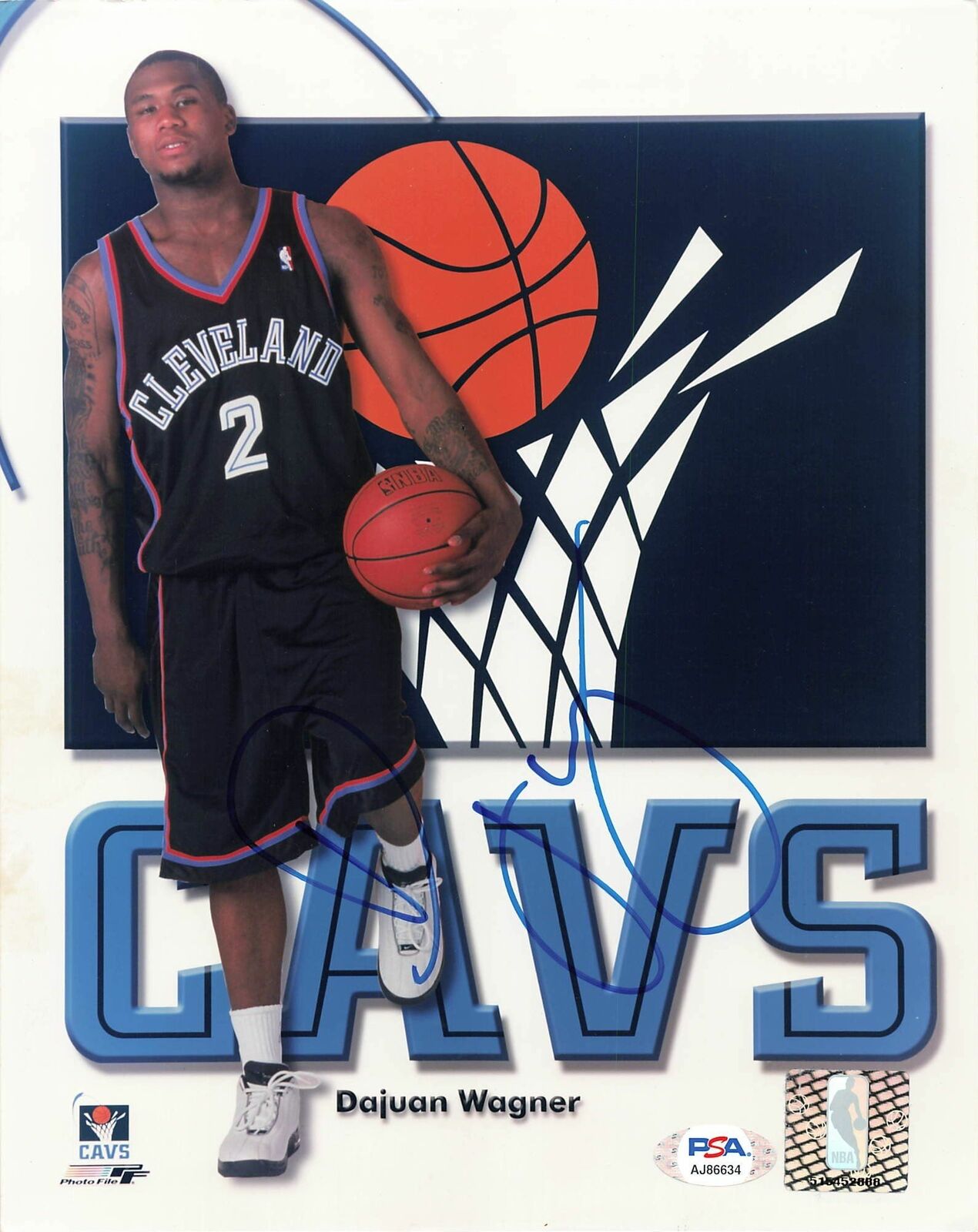 Dajuan Wagner Signed 8x10 Photo Poster painting PSA/DNA Cleveland Cavaliers Autographed