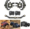 AMK TRX4M Brass Weight Blocks Knuckle Axle Cover Diff Cover Steering Link for 1/18 RC Car TRX4M Upgrade Parts RC Crawler (4-in-1 Set for TRX4M)
