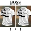 Camisa polo masculina BOSS&reg;, pacote com 2 unidades #ADM41